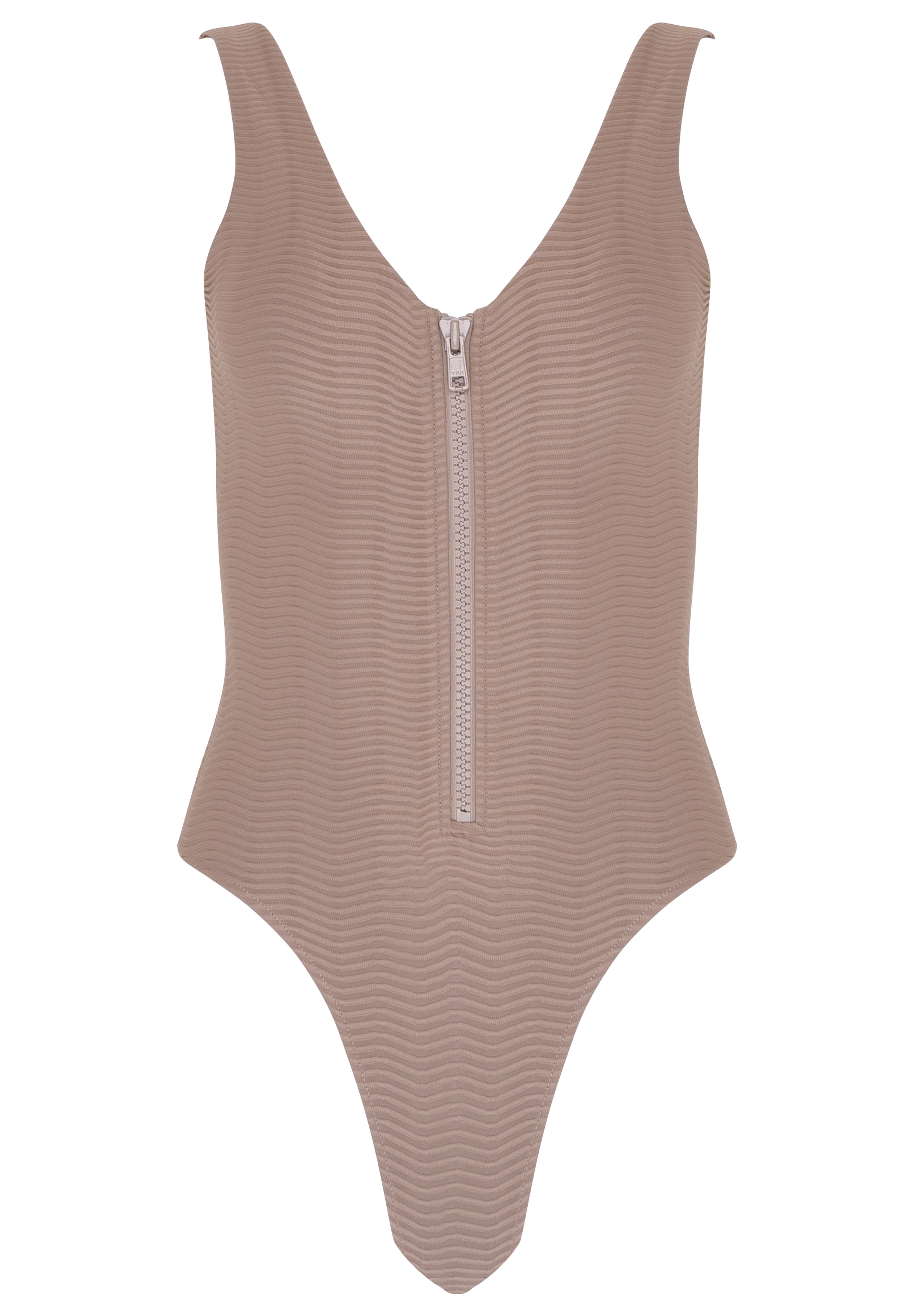Zip One Piece Swimsuit - Natural Wave