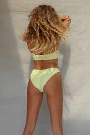 Classic Coverage Bikini Bottom - Lime Creme
