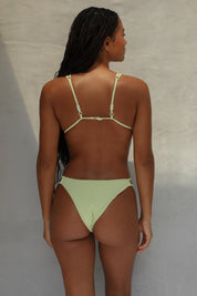 Double Strap Bikini Bottom - Lime Creme