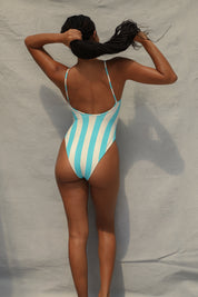 High Cut One Piece - Capri Cabana Stripe