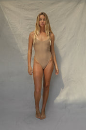 High Cut One Piece Swimsuit - Natural Wave