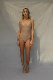 High Cut One Piece Swimsuit - Natural Wave