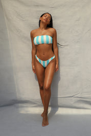 Slide Bandeau Bikini Top - Capri Cabana Stripe