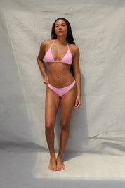 Tie Tri Bikini Top - Pink Sorbet