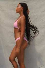 Tie Tri Bikini Top - Pink Sorbet