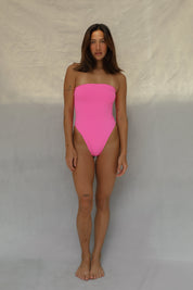 Tube One Piece Swimsuit - Guava