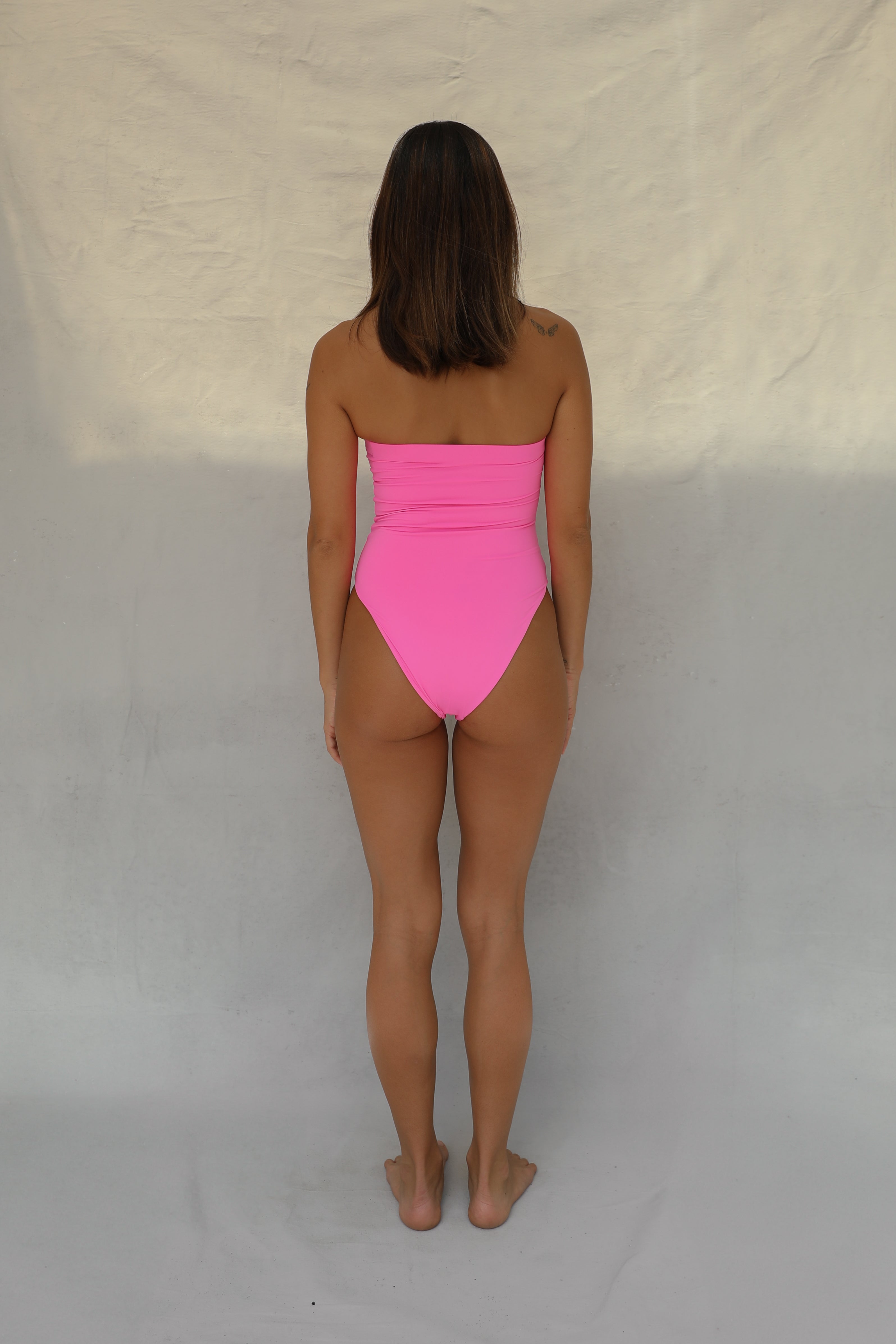 Tube One Piece Swimsuit - Guava