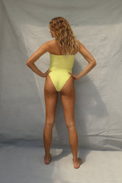 Tube One Piece Swimsuit - Lemon Fizz Wave