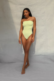 Tube One Piece Swimsuit - Lime Creme