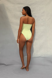 Tube One Piece Swimsuit - Lime Creme