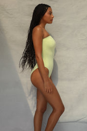 Tube One Piece Swimsuit - Lime Creme