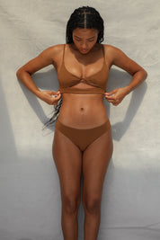 Twist Bikini Top - Toffee