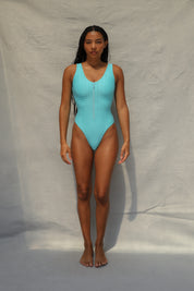 Zip One Piece Swimsuit - Capri Wave