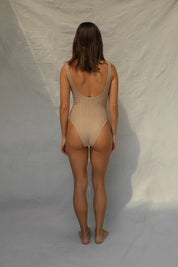 Zip One Piece Swimsuit - Natural Wave