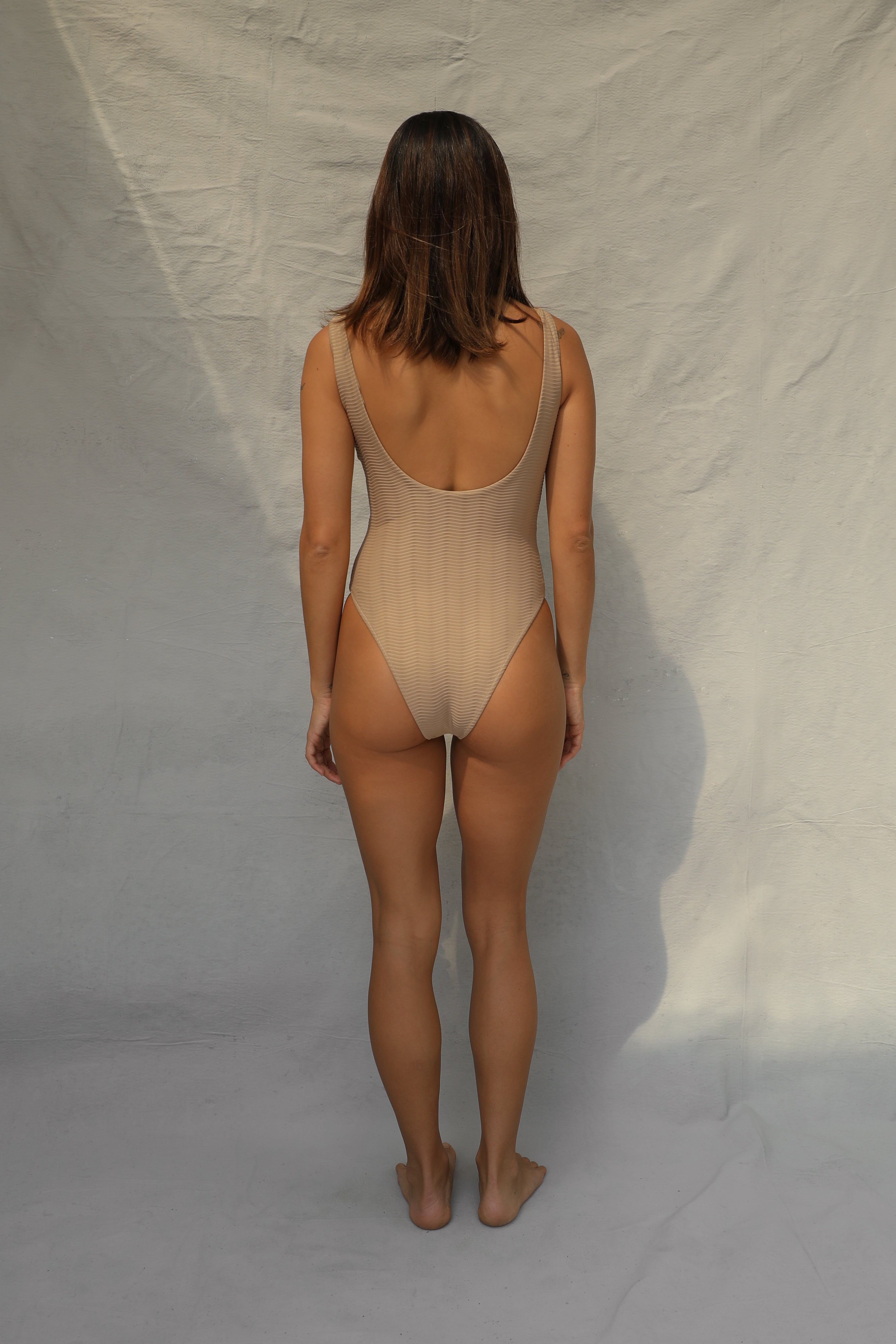 Zip One Piece Swimsuit - Natural Wave
