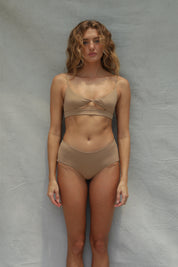 Boyshort Bikini Bottom - Mocaccino
