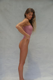 Tube One Piece Swimsuit - Pink Salt Wave