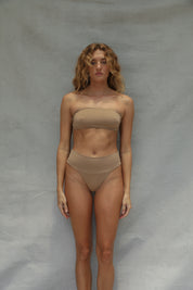 Slide Bandeau Bikini Top - Mocaccino