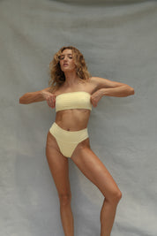 Slide Bandeau Bikini Top - Limoncello