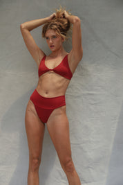 Banded Waist Bikini Bottom - Sun Kissed