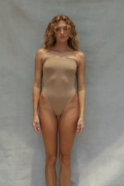 Tube One Piece Swimsuit - Mocaccino
