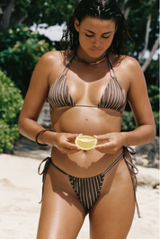 Tunnel Tri Bikini Top - Coffee N Milk