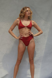 Banded Waist Bikini Bottom - Sun Kissed