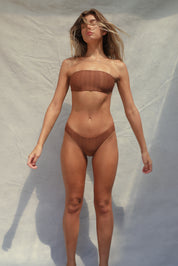 Classic Coverage Bikini Bottom - Teak Wave