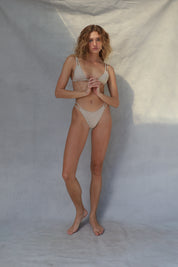 Double Strap Bikini Top - Sea Grass Stripe
