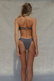 Slide Bandeau Bikini Top - Midnight Glitter