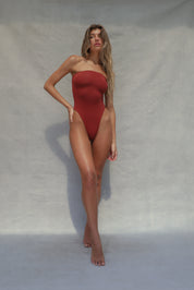 Tube One Piece Swimsuit - Terracotta Dust