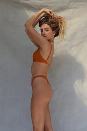 Underwire Bikini Top - Burnt Coral Wave