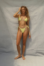 Bind Tri Bikini Top - Lemon Fizz Wave