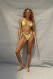 Bind Tri Bikini Top - Lemon Fizz Wave