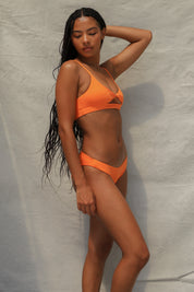 Classic Coverage Bikini Bottom - Tangerine