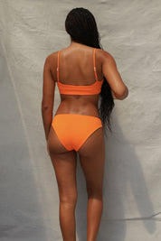 Classic Coverage Bikini Bottom - Tangerine