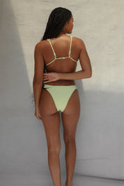 Double Strap Bikini Bottom - Lime Creme