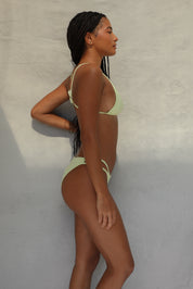 Double Strap Bikini Bottom - Lime Creme