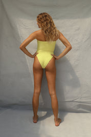 Tube One Piece Swimsuit - Lemon Fizz Wave