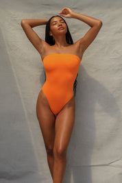 Tube One Piece Swimsuit - Tangerine