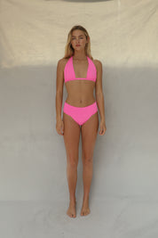 Banded Waist Bikini Bottom - Guava