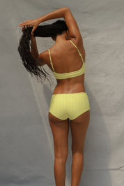 Twist Bikini Top - Lemon Fizz Wave