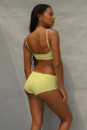 Twist Bikini Top - Lemon Fizz Wave
