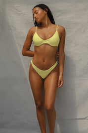Underwire Bikini Top - Lemon Fizz Wave