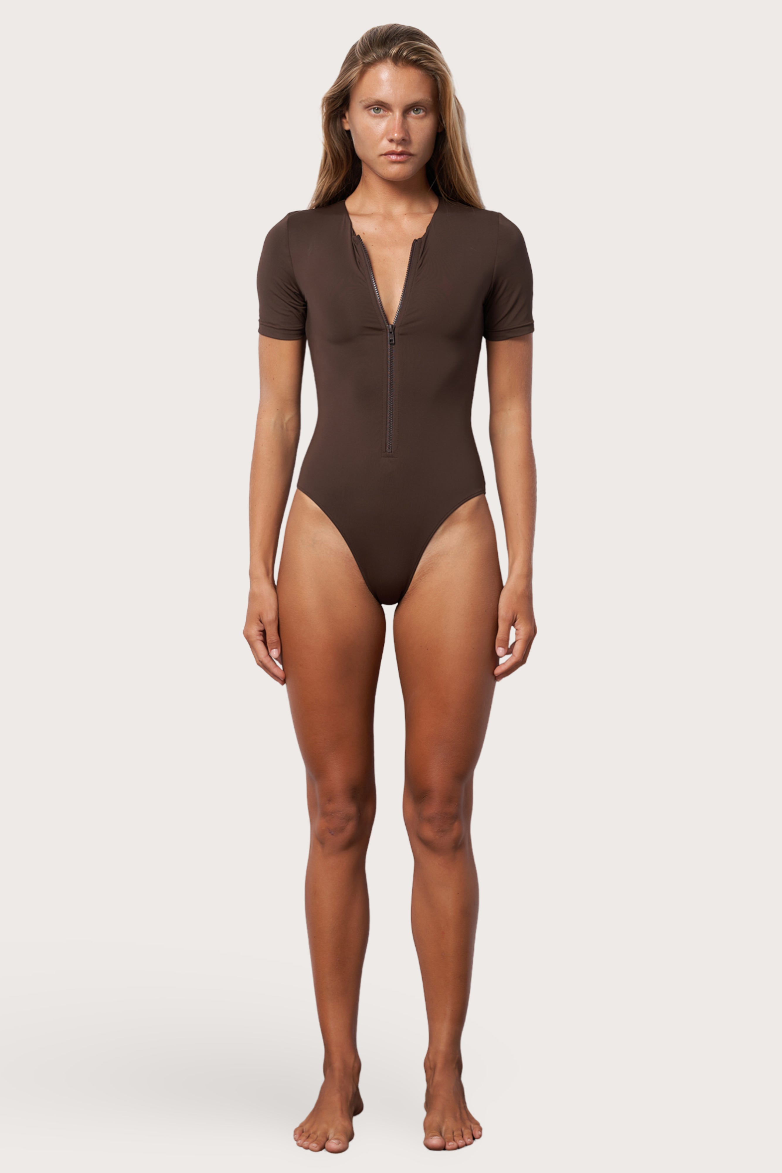Surf Suit One Piece Swimsuit - Espresso