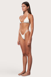 Tie Tri Bikini Top - Meringue