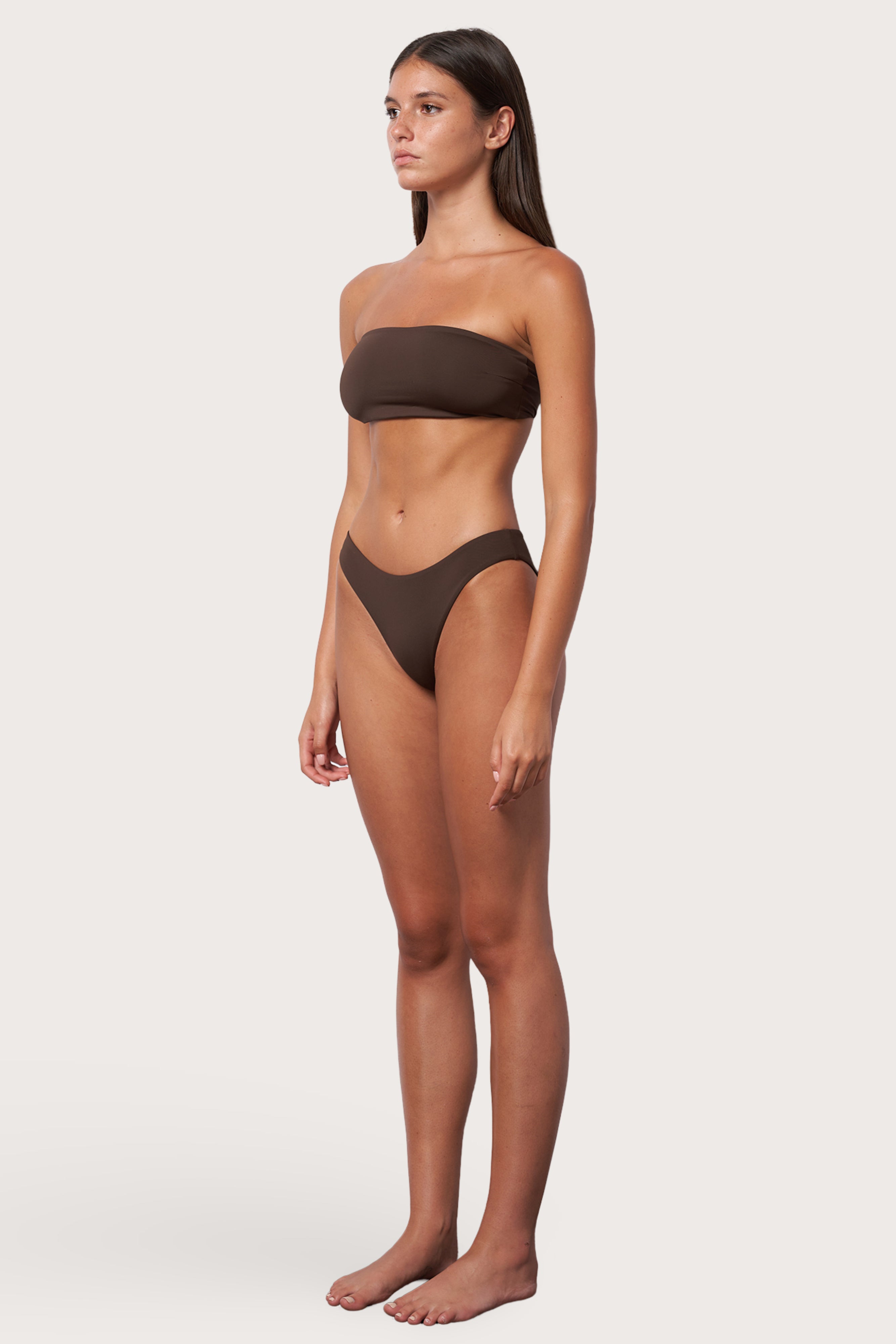 Slide Bandeau Bikini Top - Espresso