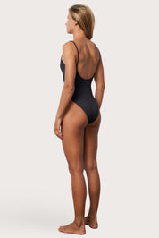 High Cut One Piece Swimsuit - Moonless Night Wave