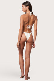 Tie Tri Bikini Top - Meringue