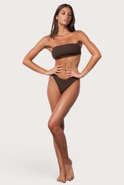 Slide Bandeau Bikini Top - Espresso